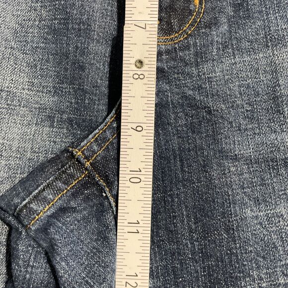 Vintage Seven7 Jeans Women’s 18 Premium Dark Wash Distressed Denim Wide Leg Y2K - Picture 4 of 16